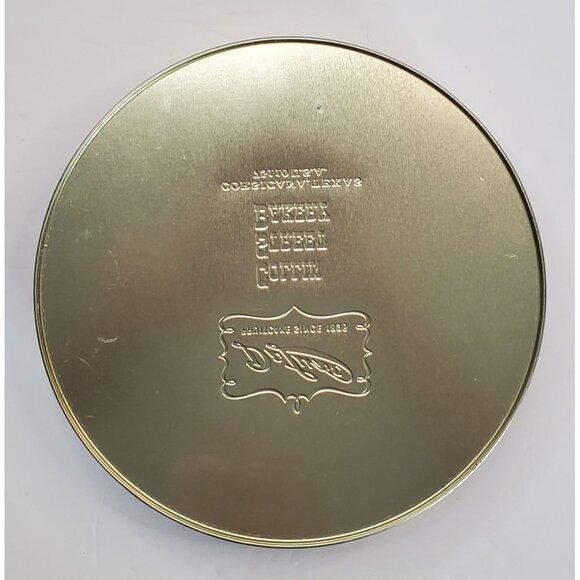 Collin Street Bakery Red Holiday Empty Tin 2.5" Tall x 8" Round Since 1896 - Picture 7 of 11